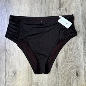 Shade & Shore Target NWT Knot Side High Waist Bikini Bottom Size L